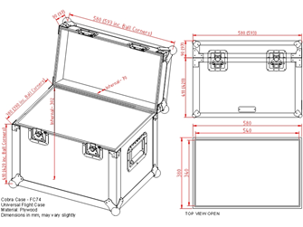 Cobra Universal Flight Case 600x400x430mm – Heavy Duty Equipment Storage